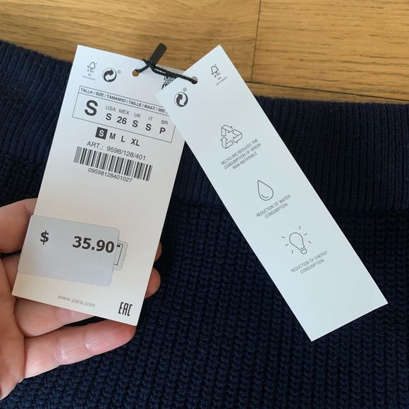 NWT Zara Knit Fit and Flare Skirt - Picture 4 of 4